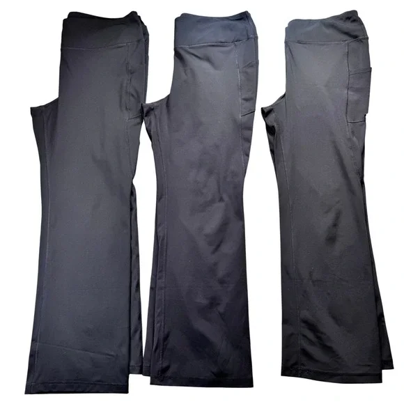 Zelos Womens Plus Size 2X Activewear Bundle 2 Leggings 3 Straight Leg Yoga Pants - Picture 2 of 8